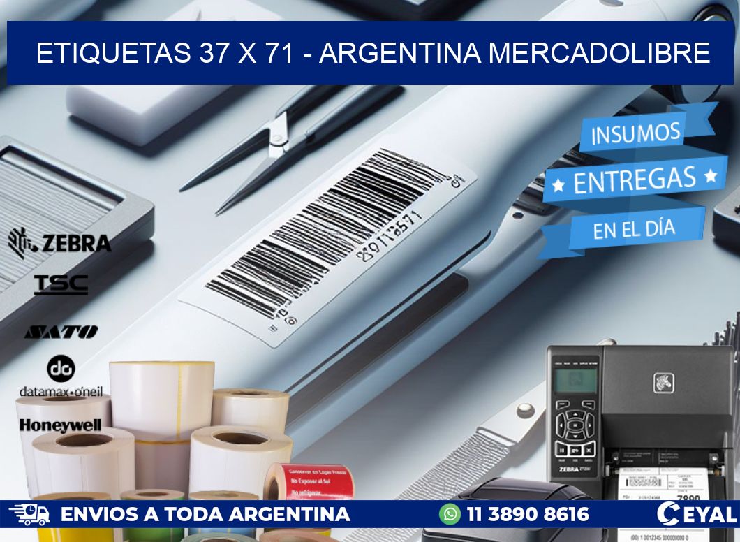 ETIQUETAS 37 x 71 - ARGENTINA MERCADOLIBRE