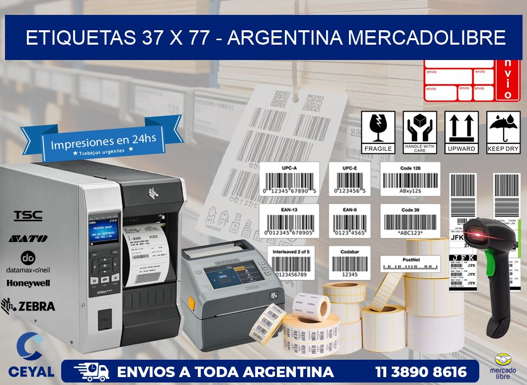 ETIQUETAS 37 x 77 – ARGENTINA MERCADOLIBRE