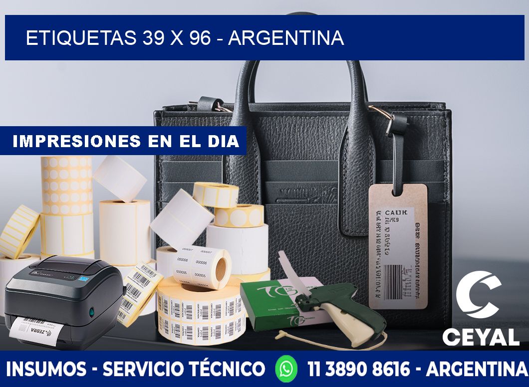 ETIQUETAS 39 x 96 - ARGENTINA