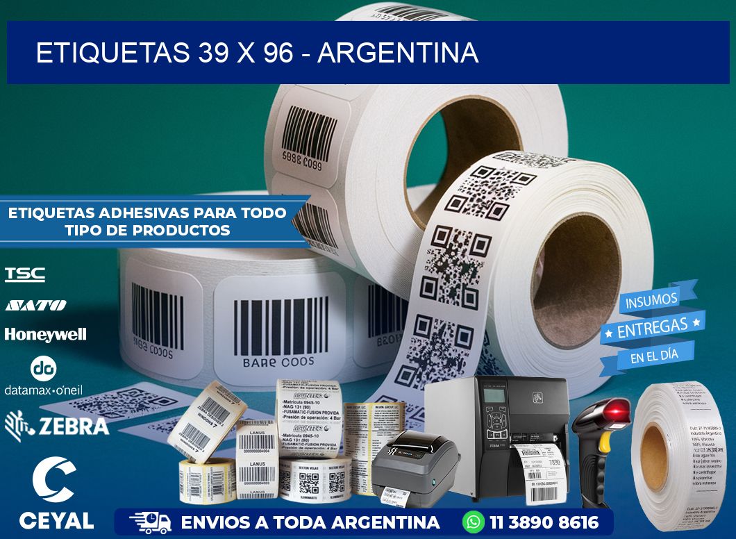 ETIQUETAS 39 x 96 - ARGENTINA