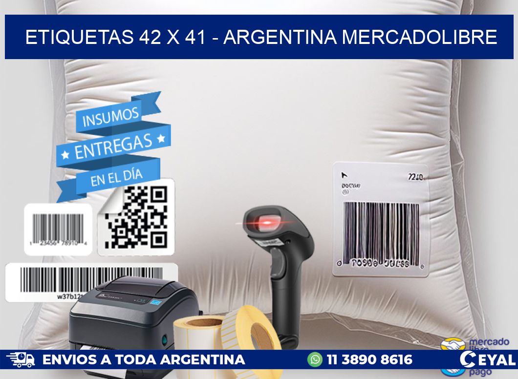 ETIQUETAS 42 x 41 - ARGENTINA MERCADOLIBRE