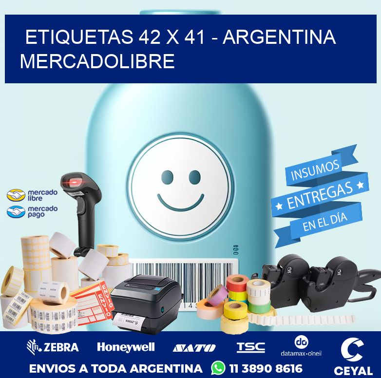 ETIQUETAS 42 x 41 - ARGENTINA MERCADOLIBRE