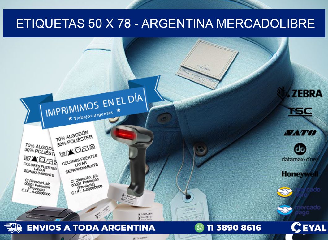 ETIQUETAS 50 x 78 - ARGENTINA MERCADOLIBRE