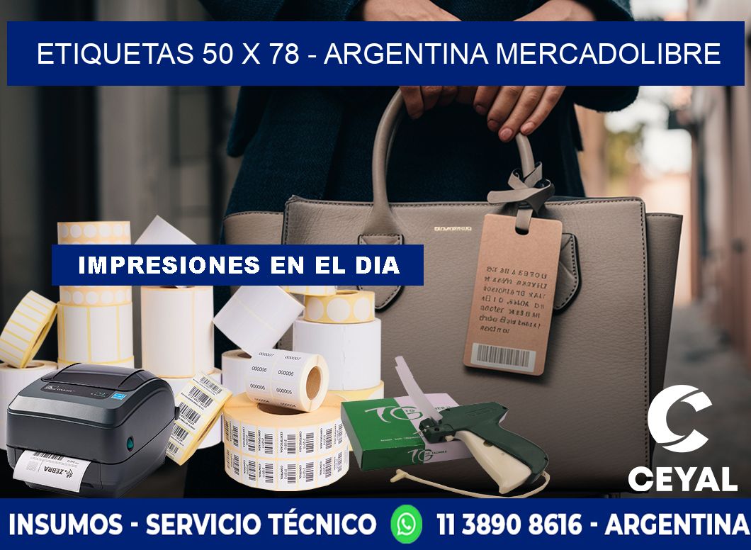 ETIQUETAS 50 x 78 - ARGENTINA MERCADOLIBRE