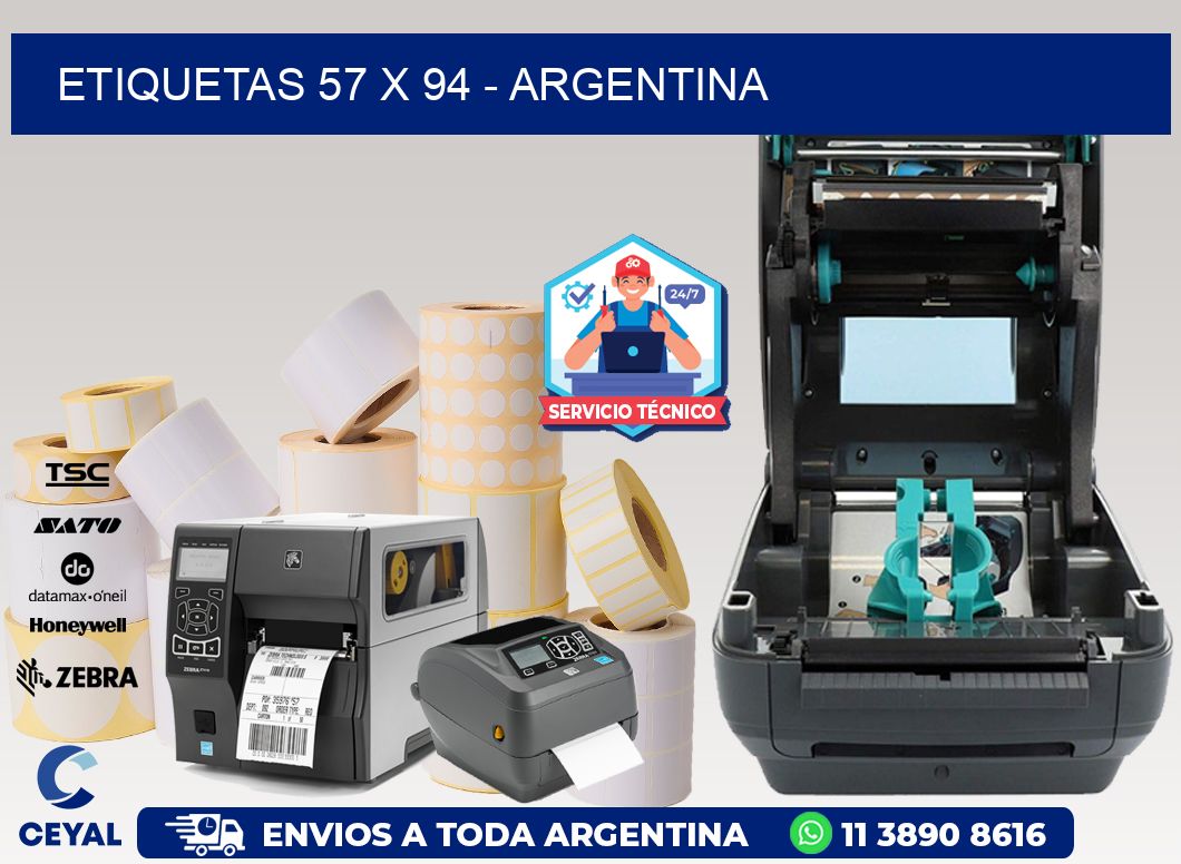 ETIQUETAS 57 x 94 - ARGENTINA