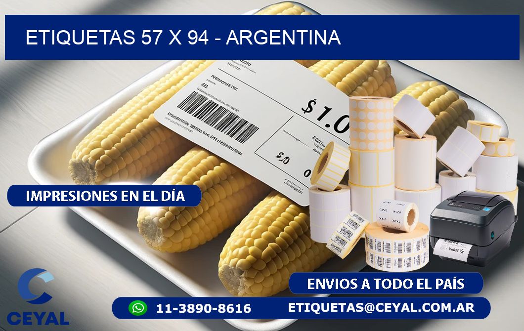 ETIQUETAS 57 x 94 - ARGENTINA