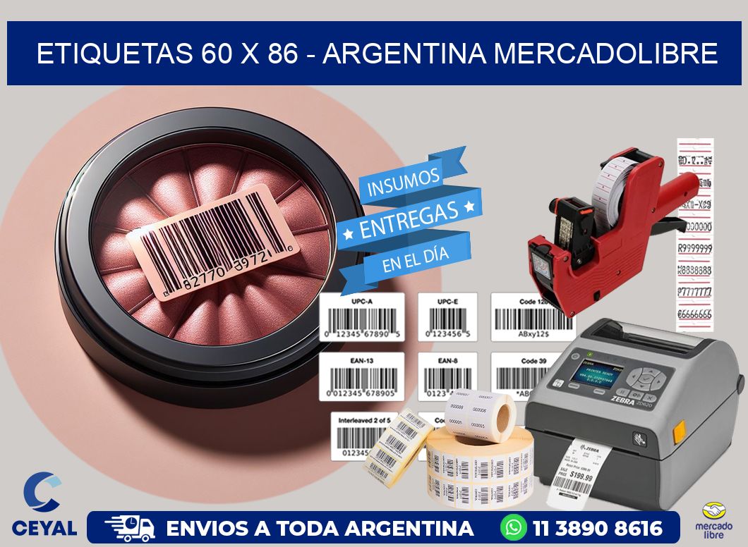 ETIQUETAS 60 x 86 - ARGENTINA MERCADOLIBRE