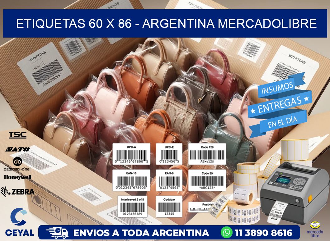 ETIQUETAS 60 x 86 - ARGENTINA MERCADOLIBRE