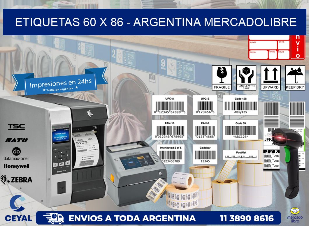 ETIQUETAS 60 x 86 - ARGENTINA MERCADOLIBRE