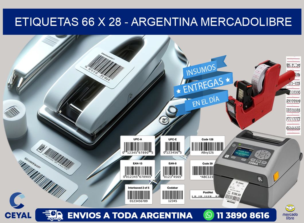 ETIQUETAS 66 x 28 - ARGENTINA MERCADOLIBRE