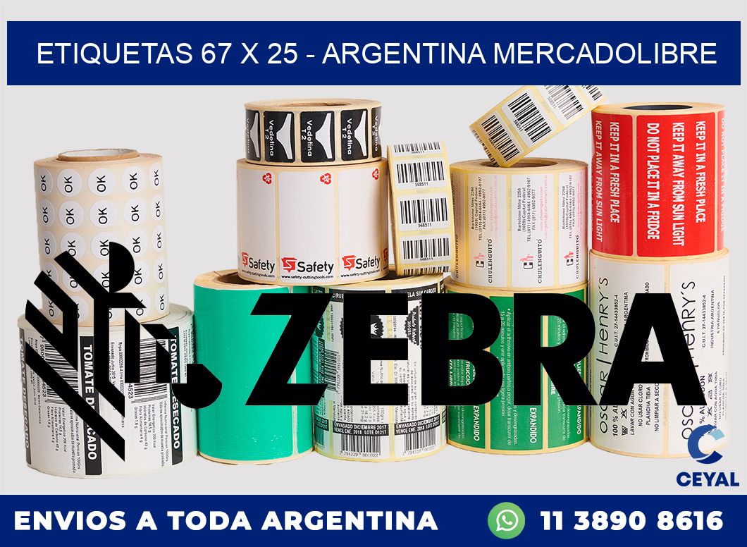 ETIQUETAS 67 x 25 – ARGENTINA MERCADOLIBRE