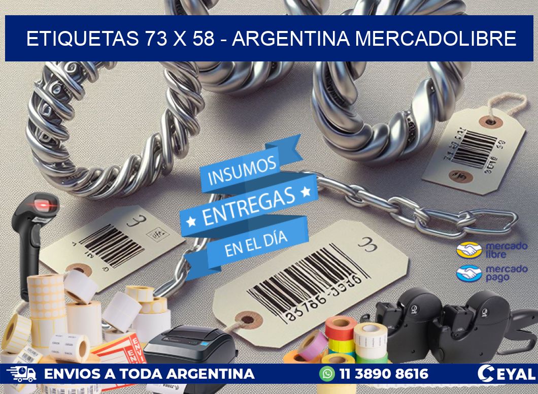 ETIQUETAS 73 x 58 - ARGENTINA MERCADOLIBRE