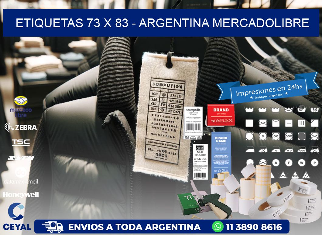 ETIQUETAS 73 x 83 - ARGENTINA MERCADOLIBRE