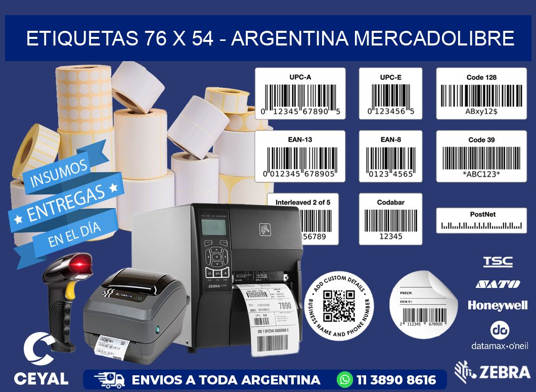 ETIQUETAS 76 x 54 - ARGENTINA MERCADOLIBRE