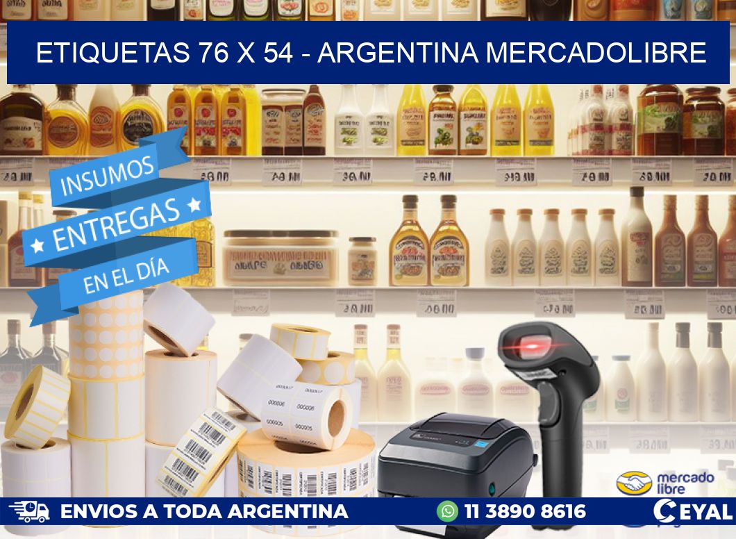 ETIQUETAS 76 x 54 - ARGENTINA MERCADOLIBRE