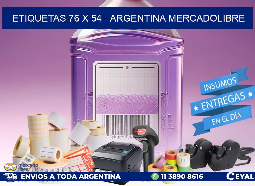 ETIQUETAS 76 x 54 - ARGENTINA MERCADOLIBRE