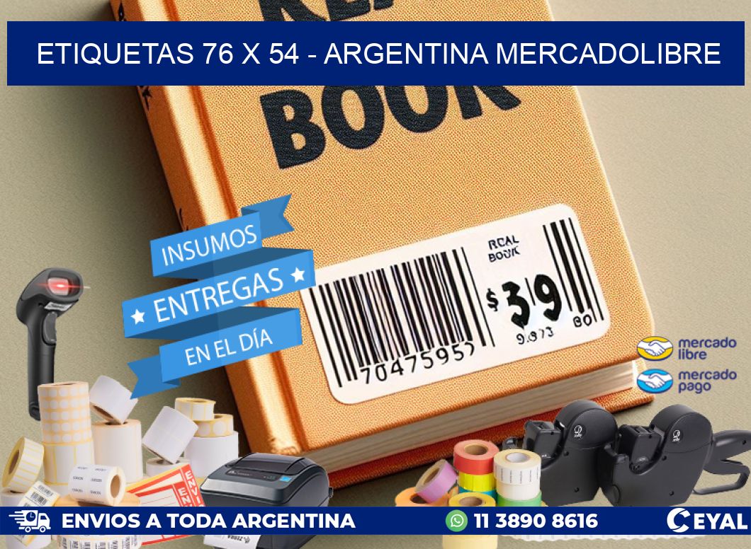 ETIQUETAS 76 x 54 - ARGENTINA MERCADOLIBRE