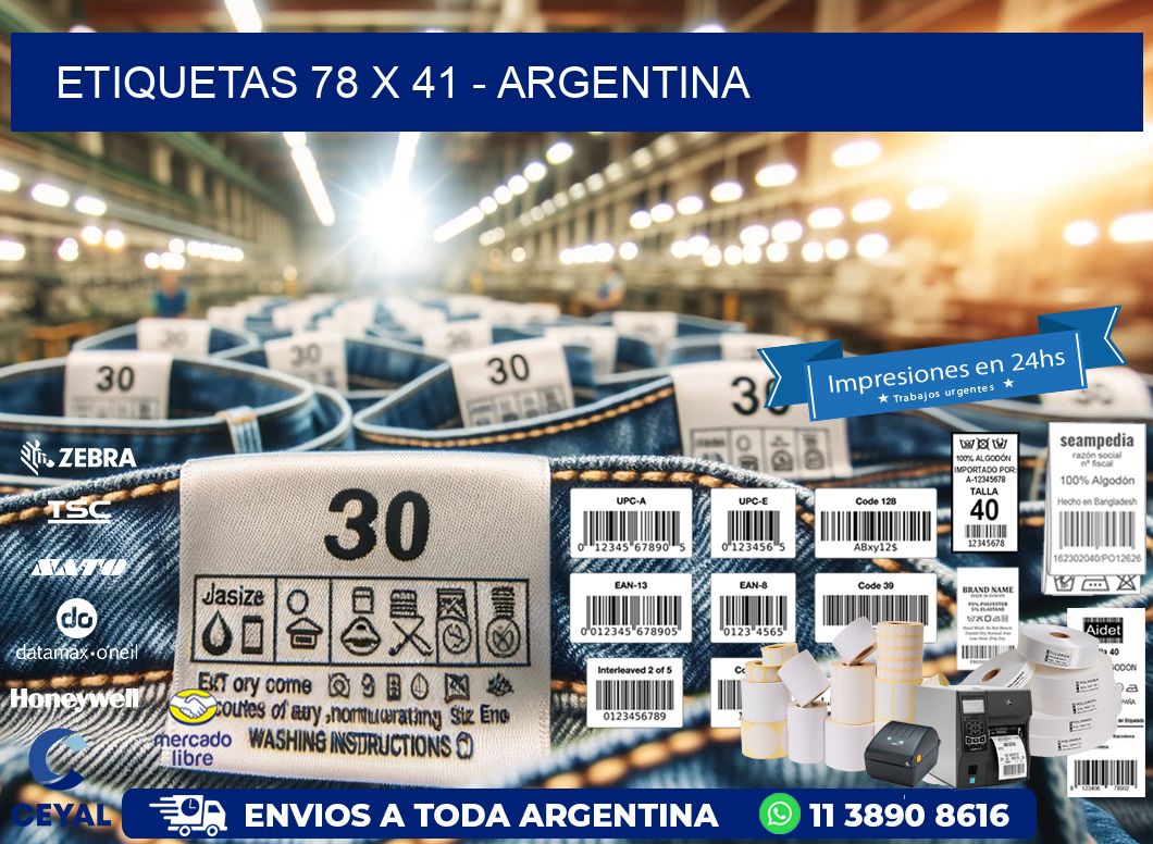 ETIQUETAS 78 x 41 - ARGENTINA