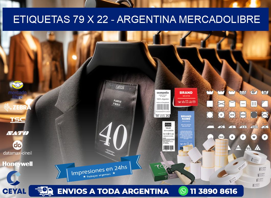 ETIQUETAS 79 x 22 - ARGENTINA MERCADOLIBRE