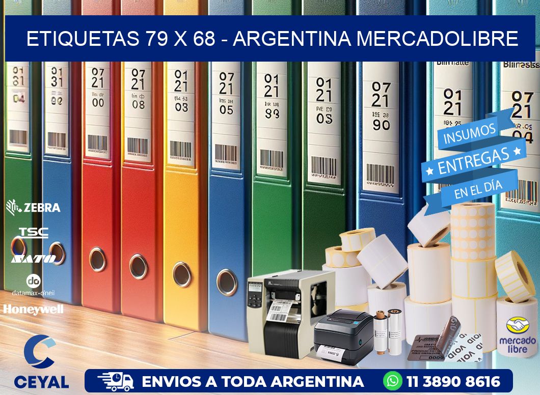 ETIQUETAS 79 x 68 - ARGENTINA MERCADOLIBRE