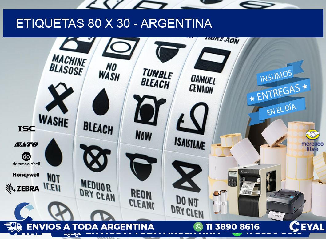 ETIQUETAS 80 x 30 - ARGENTINA