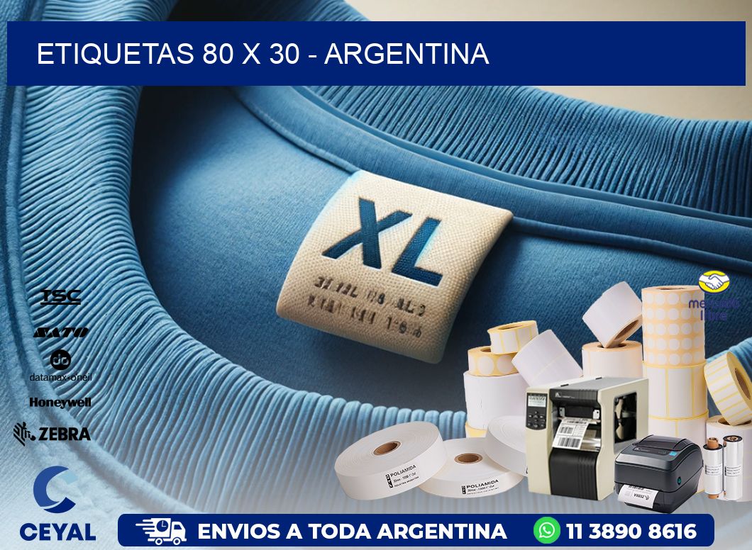 ETIQUETAS 80 x 30 - ARGENTINA