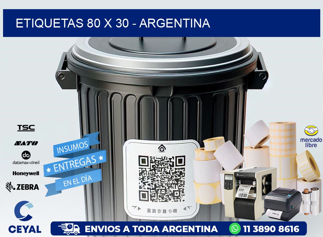 ETIQUETAS 80 x 30 - ARGENTINA