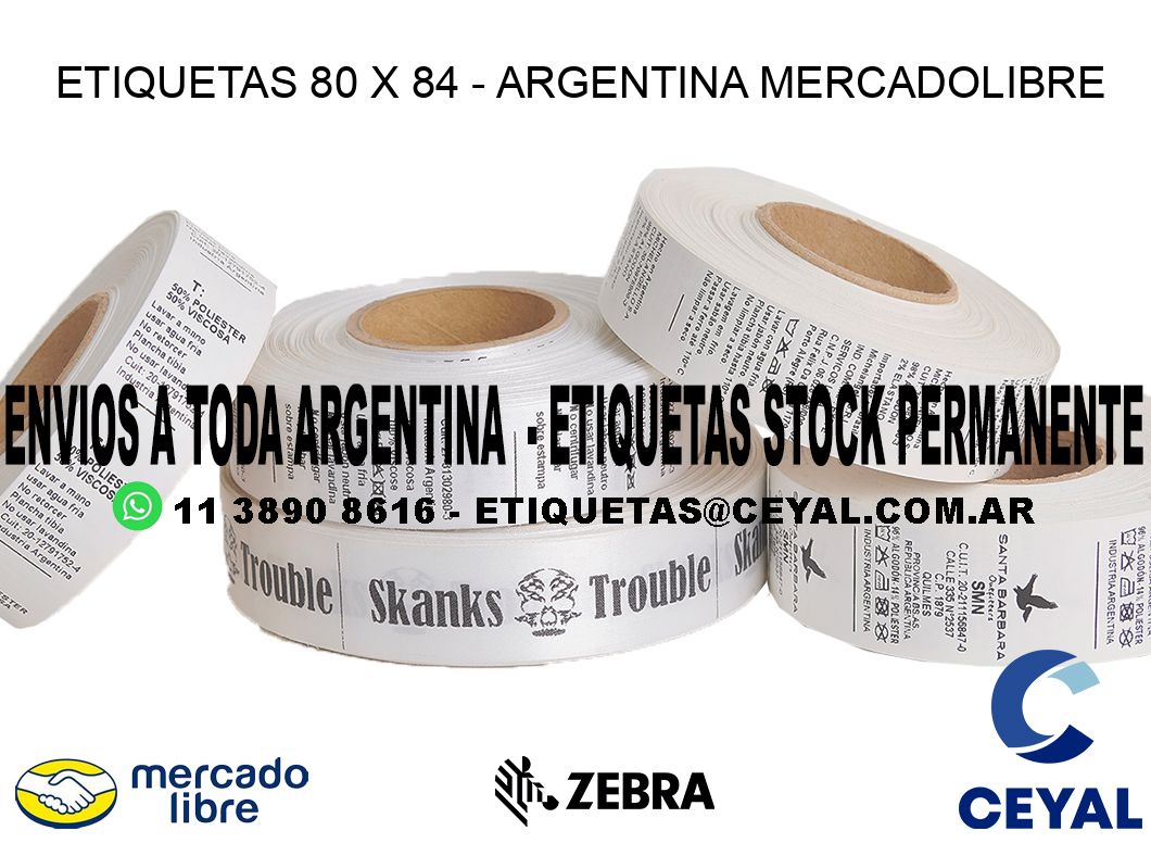 ETIQUETAS 80 x 84 - ARGENTINA MERCADOLIBRE