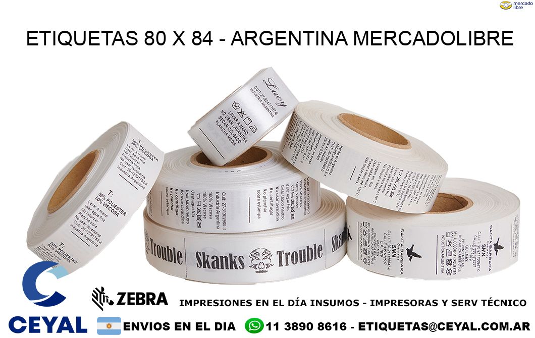 ETIQUETAS 80 x 84 - ARGENTINA MERCADOLIBRE