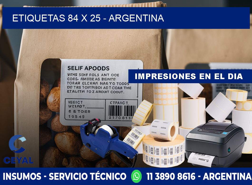 ETIQUETAS 84 x 25 - ARGENTINA