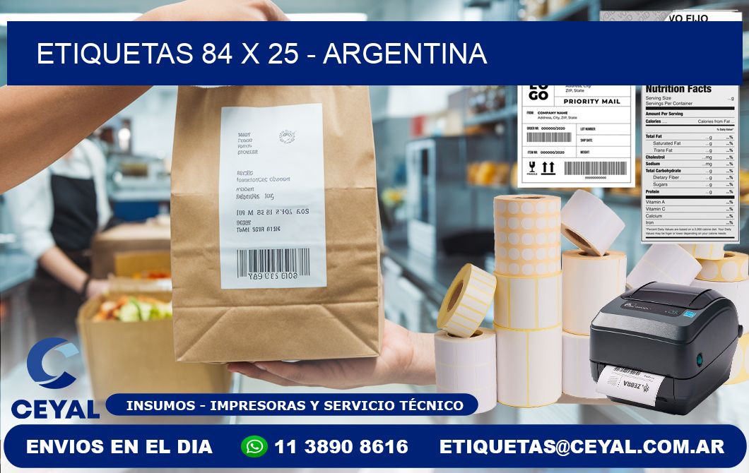 ETIQUETAS 84 x 25 - ARGENTINA