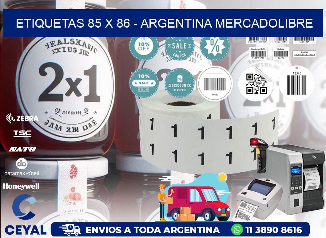 ETIQUETAS 85 x 86 - ARGENTINA MERCADOLIBRE