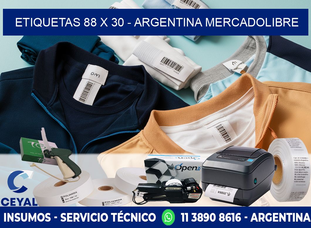 ETIQUETAS 88 x 30 - ARGENTINA MERCADOLIBRE