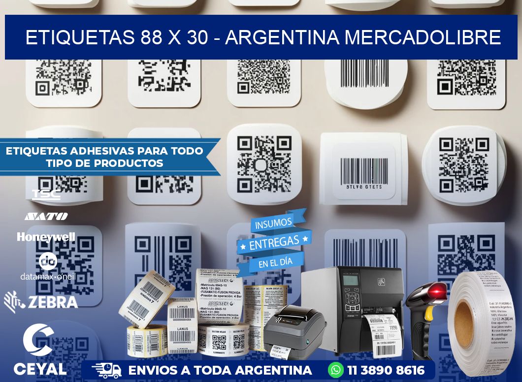 ETIQUETAS 88 x 30 – ARGENTINA MERCADOLIBRE