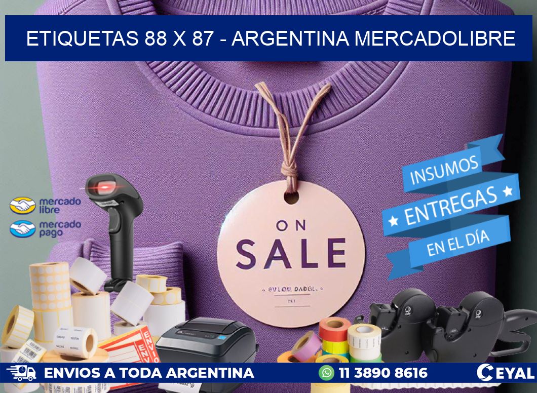 ETIQUETAS 88 x 87 - ARGENTINA MERCADOLIBRE