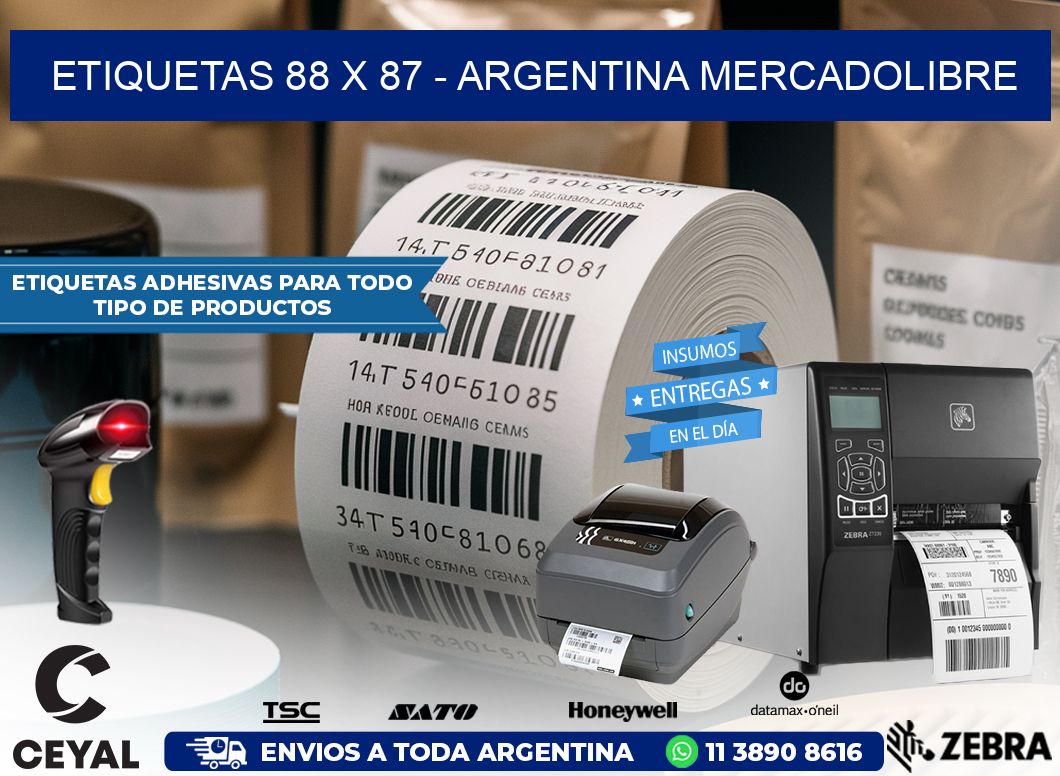 ETIQUETAS 88 x 87 – ARGENTINA MERCADOLIBRE