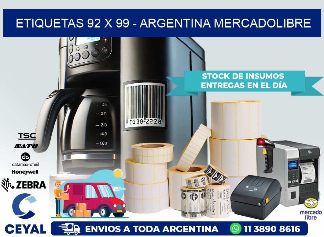 ETIQUETAS 92 x 99 – ARGENTINA MERCADOLIBRE