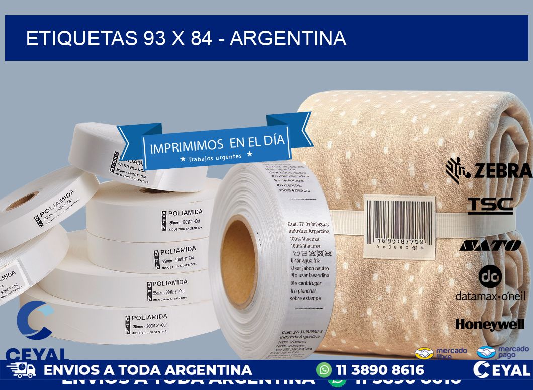 ETIQUETAS 93 x 84 - ARGENTINA