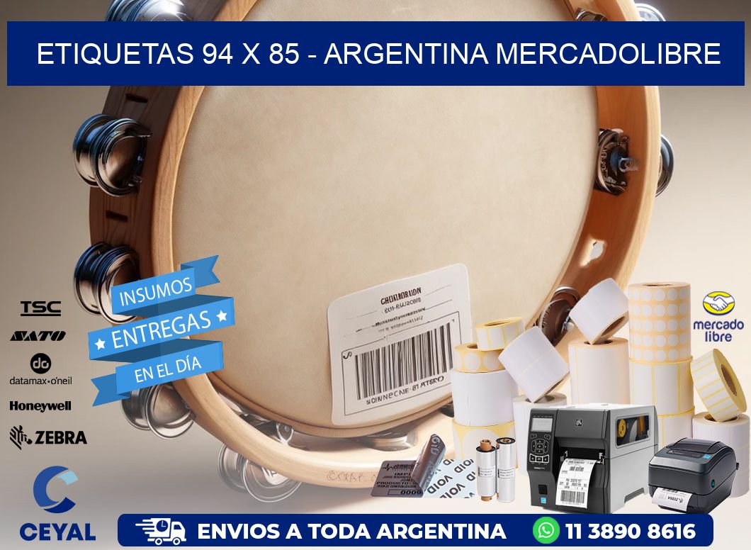 ETIQUETAS 94 x 85 - ARGENTINA MERCADOLIBRE