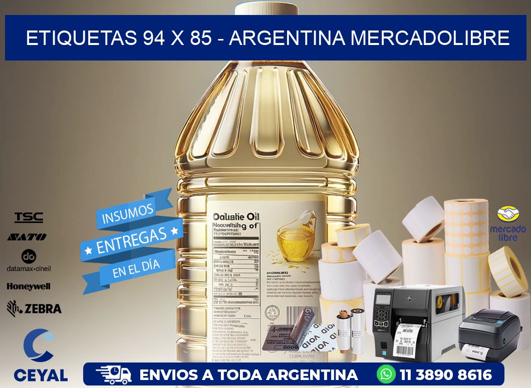 ETIQUETAS 94 x 85 - ARGENTINA MERCADOLIBRE