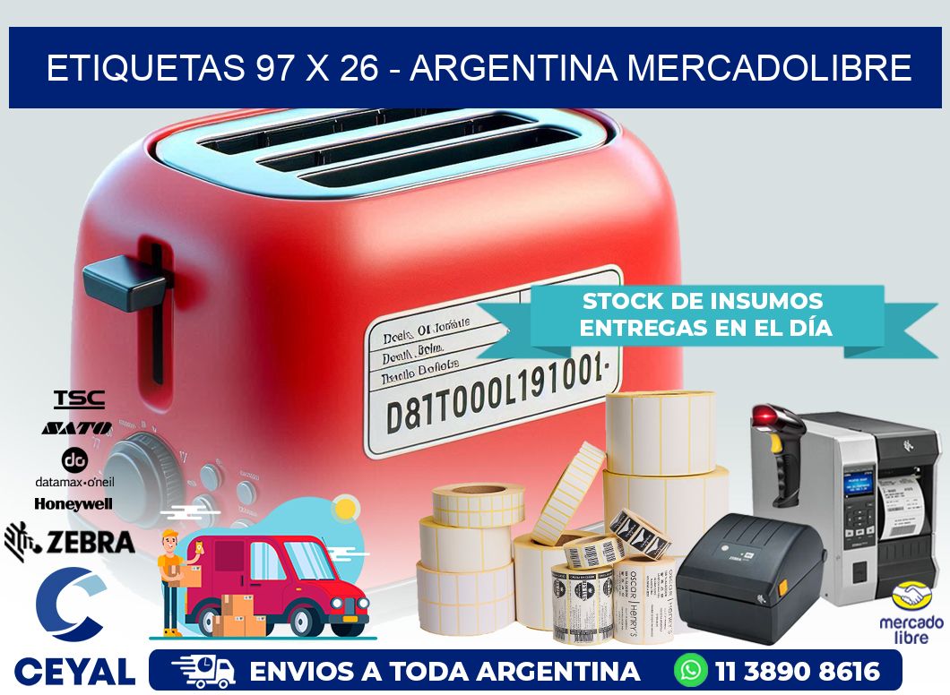 ETIQUETAS 97 x 26 – ARGENTINA MERCADOLIBRE