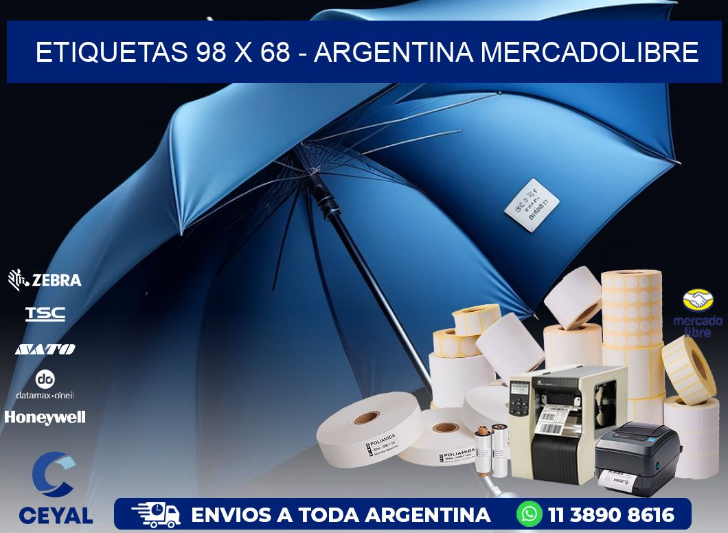 ETIQUETAS 98 x 68 - ARGENTINA MERCADOLIBRE