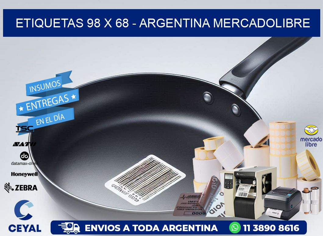 ETIQUETAS 98 x 68 - ARGENTINA MERCADOLIBRE