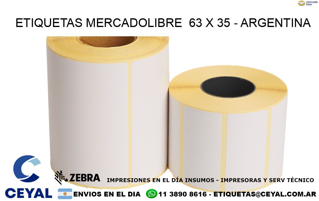 ETIQUETAS MERCADOLIBRE  63 x 35 – ARGENTINA