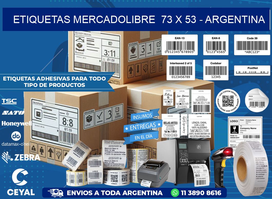 ETIQUETAS MERCADOLIBRE  73 x 53 – ARGENTINA