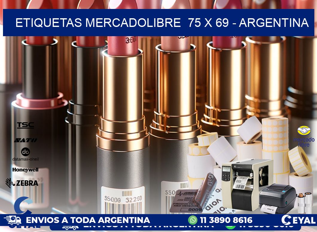 ETIQUETAS MERCADOLIBRE  75 x 69 – ARGENTINA