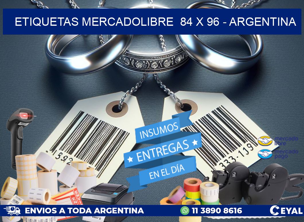 ETIQUETAS MERCADOLIBRE  84 x 96 - ARGENTINA