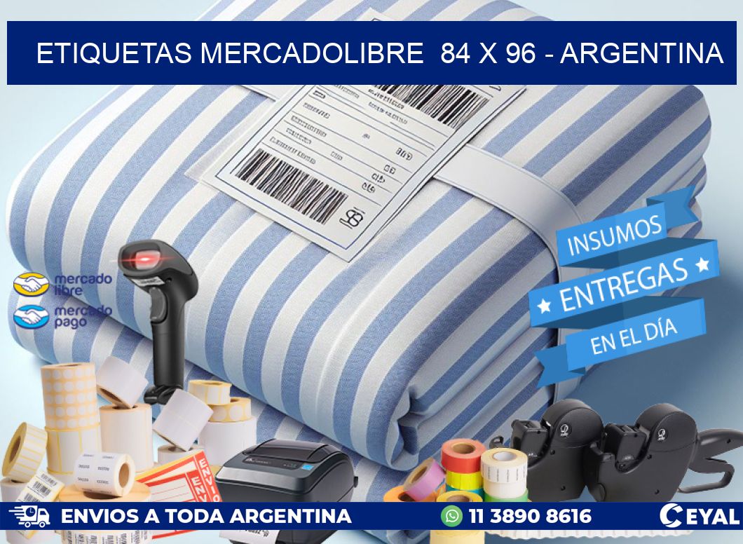 ETIQUETAS MERCADOLIBRE  84 x 96 - ARGENTINA