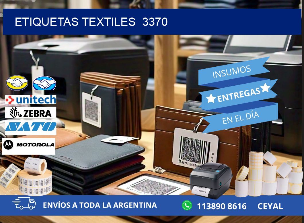 ETIQUETAS TEXTILES  3370