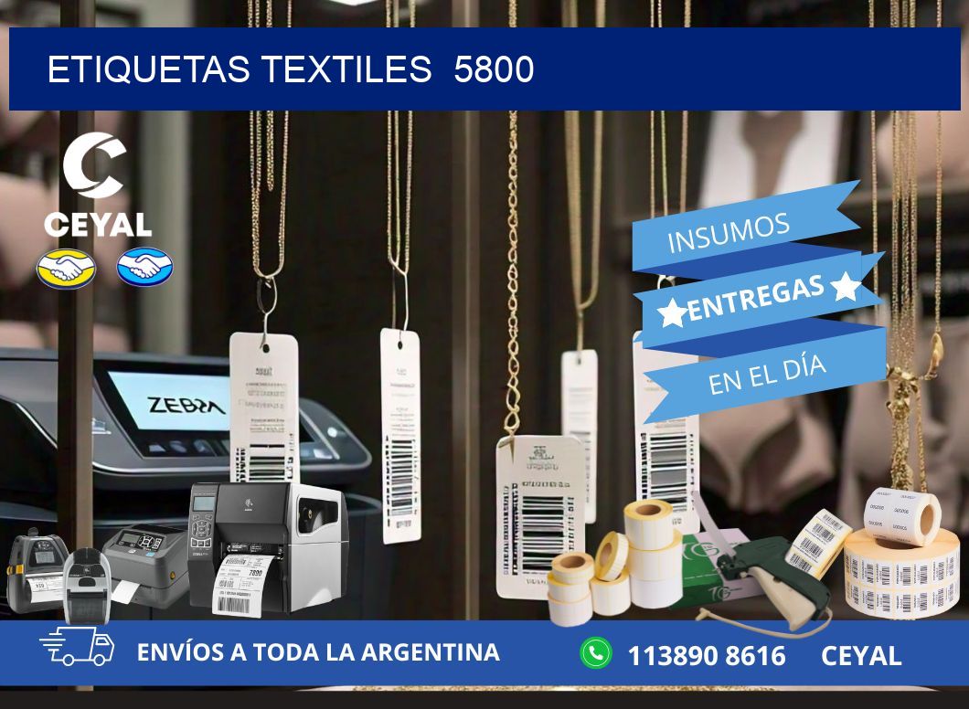 ETIQUETAS TEXTILES  5800